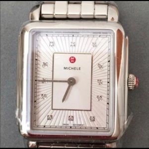 Michele Diamond Deco II watch 0.05ctw